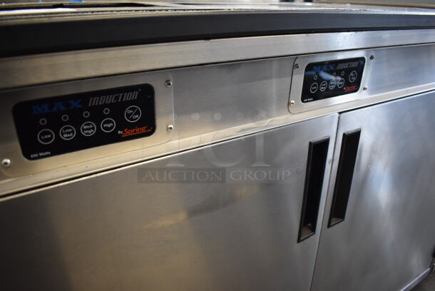 SP-6680 Stainless Steel Commercial Floor Style Counter w/ 2 In Counter Induction Ranges and Cold Plate on Commercial Casters. 240 Volts. 86x33x38.5 - Image 3 of 10