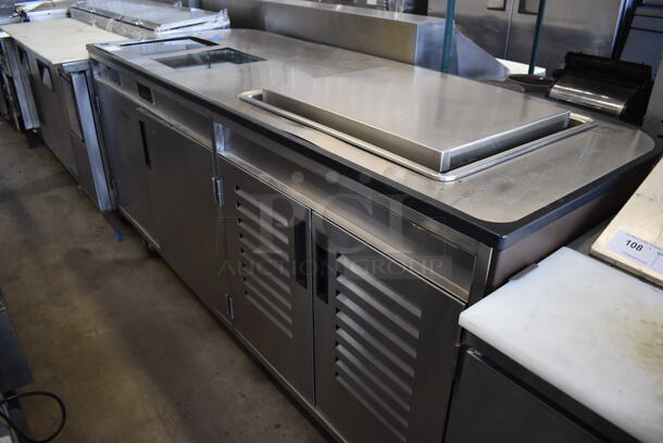 SP-6680 Stainless Steel Commercial Floor Style Counter w/ 2 In Counter Induction Ranges and Cold Plate on Commercial Casters. 240 Volts. 86x33x38.5 - Image 9 of 10