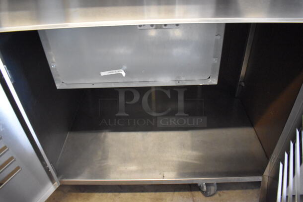 SP-6680 Stainless Steel Commercial Floor Style Counter w/ 2 In Counter Induction Ranges and Cold Plate on Commercial Casters. 240 Volts. 86x33x38.5 - Image 10 of 10