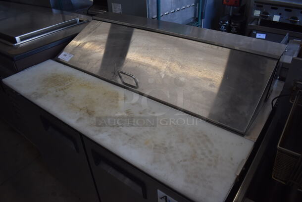 Avantco 178APT48HC Stainless Steel Commercial Sandwich Salad Prep Table Bain Marie Mega Top on Commercial Casters. 115 Volts, 1 Phase. 46.5x31x40. Tested and Working! - Image 2 of 7