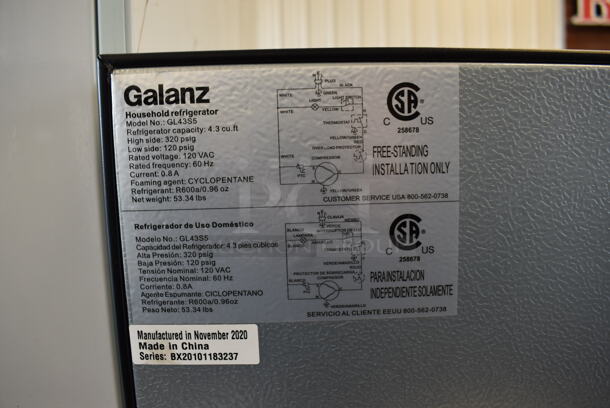 Galanz GL43S5 Metal Mini Cooler. 120 Volts, 1 Phase. 19x21x32. Tested and Working! - Image 6 of 6