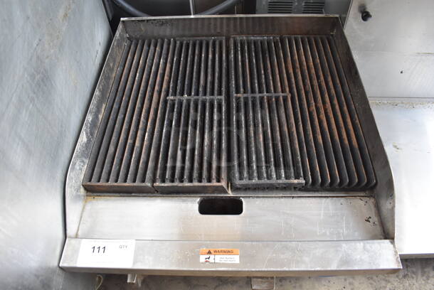 Globe GCB24G Stainless Steel Commercial Countertop Natural Gas Powered Charbroiler Grill. 80,000 BTU. 24x27x13 - Image 2 of 6