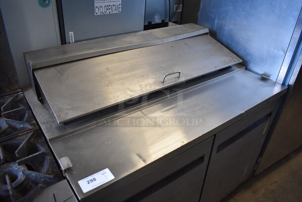 Arctic Air AST48R Stainless Steel Commercial Sandwich Salad Prep Table Bain Marie Mega Top on Commercial Casters. 115 Volts, 1 Phase. 48x30x43. Tested and Powers On But Does Not Get Cold - Image 2 of 8