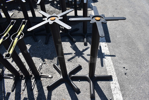 2 Black Metal Bar Height Table Bases. 31x31x36. 2 Times Your Bid!