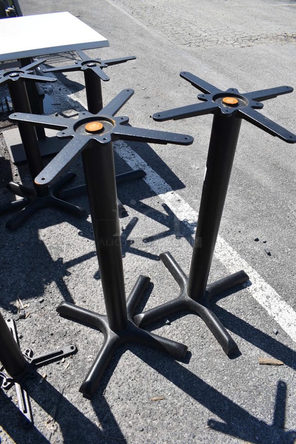 2 Black Metal Bar Height Table Bases. 31x31x36. 2 Times Your Bid! - Image 2 of 2