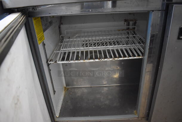 Arctic Air AST48R Stainless Steel Commercial Sandwich Salad Prep Table Bain Marie Mega Top on Commercial Casters. 115 Volts, 1 Phase. 48x30x43. Tested and Powers On But Does Not Get Cold - Image 4 of 8