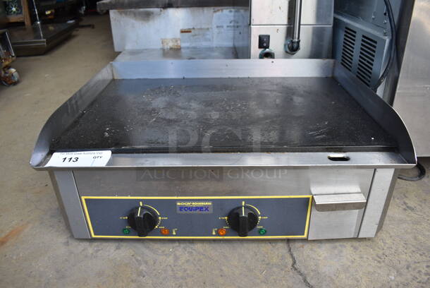 Equipex Sodir Stainless Steel Commercial Countertop Electric Powered Flat Top Griddle. 24x17.5x9