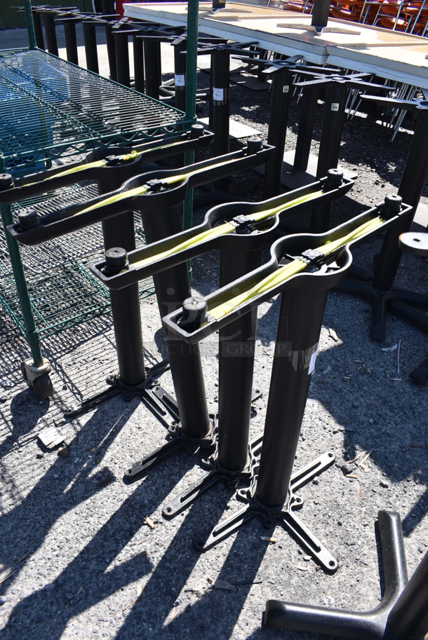 4 Black Metal Straight Leg Table Bases. 22x12x29. 4 Times Your Bid! - Image 2 of 3