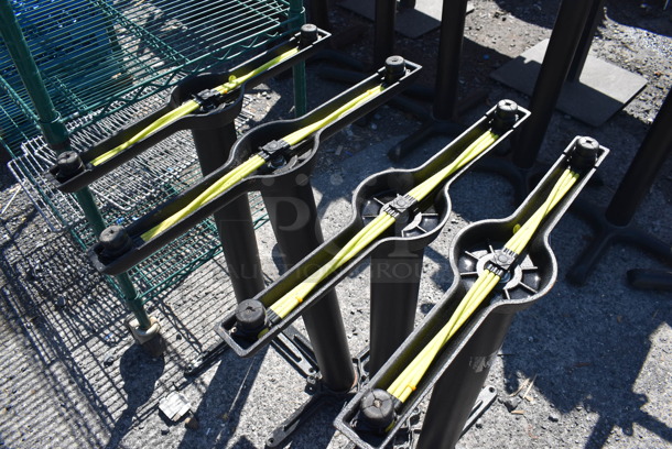 4 Black Metal Straight Leg Table Bases. 22x12x29. 4 Times Your Bid! - Image 3 of 3