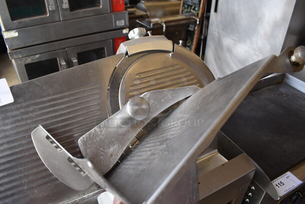 Fleetwood 1412 Stainless Steel Commercial Countertop Automatic Meat Slicer w/ Blade Sharpener. 115 Volts, 1 Phase. 22x19x21. Tested and Working! - Image 4 of 6
