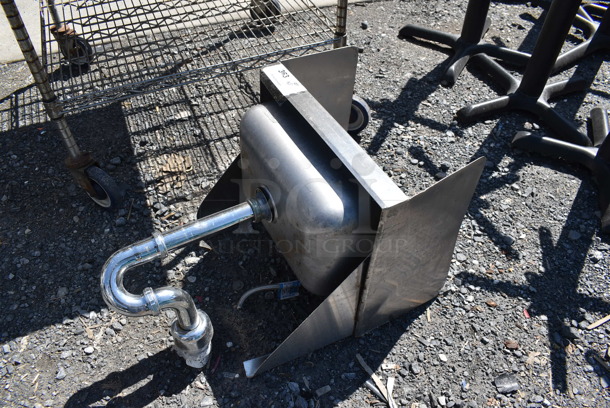 Stainless Steel Commercial Single Bay Wall Mount Sink w/ Faucet, Handles and Dual Drain Boards. 17x15x25 - Image 4 of 4