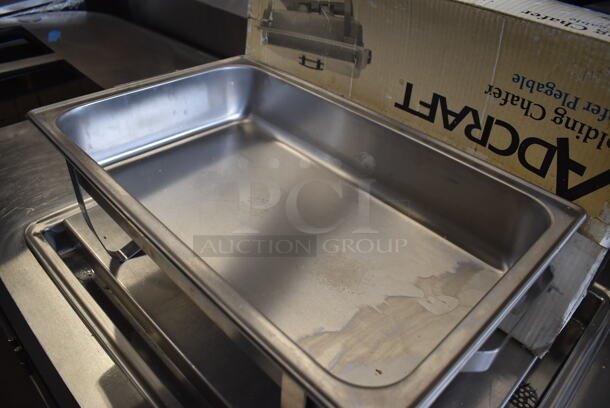 3 IN ORIGINAL BOX! Adcraft Metal Chafing Dishes w/ Drop In and Lid. 14.5x23.5x14. 3 Times Your Bid! - Image 4 of 7