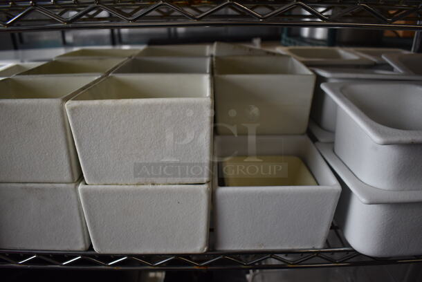 ALL ONE MONEY! Tier Lot of Various White Drop In Bins. Includes 7.5x6.5x6 - Image 3 of 5