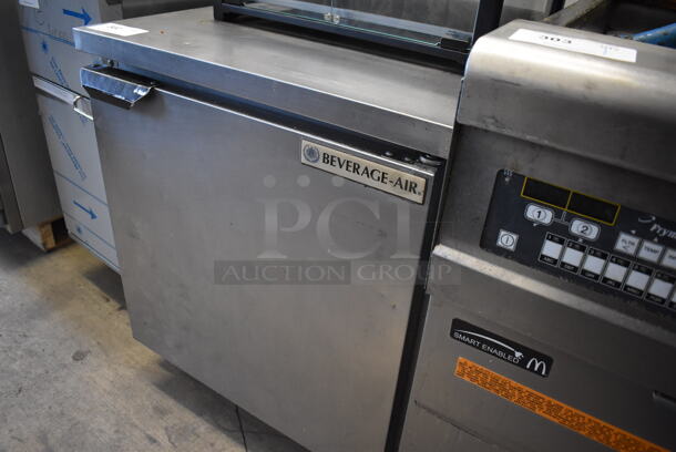 Beverage Air WTF27A Stainless Steel Commercial Single Door Undercounter Cooler on Commercial Casters. 115 Volts, 1 Phase. 27x30x32. Tested and Working! - Image 5 of 5