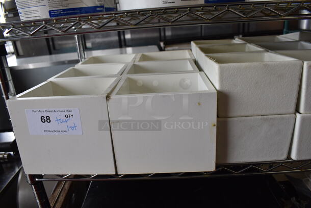 ALL ONE MONEY! Tier Lot of Various White Drop In Bins. Includes 7.5x6.5x6 - Image 4 of 5