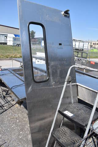 Metal Swinging Kitchen Door. 35.5x6.5x82