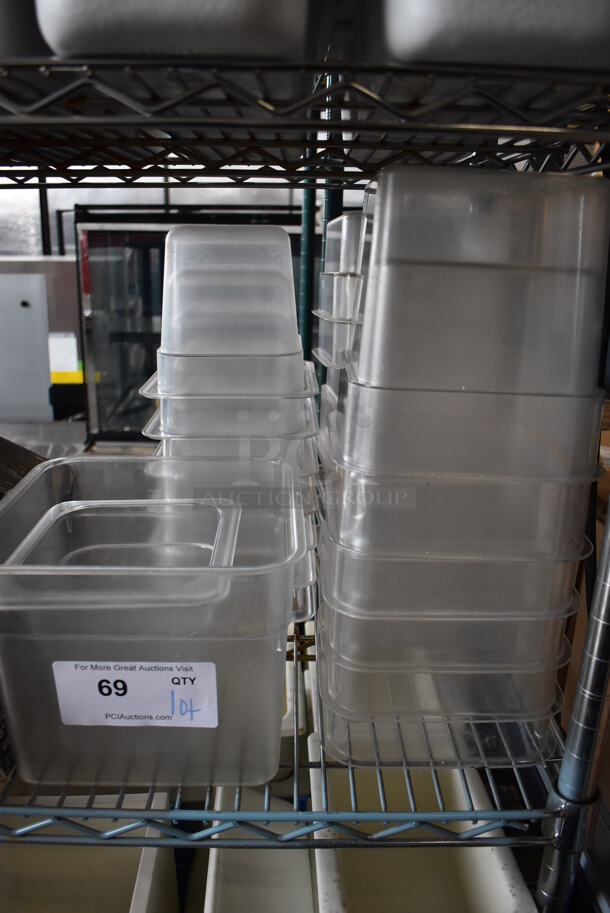 ALL ONE MONEY! Tier Lot of Various Clear Bins Including 1/6x6 Drop In Bins - Image 1 of 4