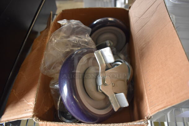 ALL ONE MONEY! Lot of 4 IN ORIGINAL BOX! Commercial Casters. 