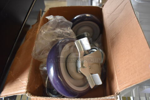 ALL ONE MONEY! Lot of 4 IN ORIGINAL BOX! Commercial Casters. 