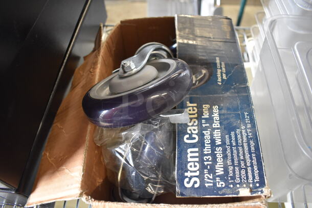 ALL ONE MONEY! Lot of 4 IN ORIGINAL BOX! Commercial Casters.  - Image 3 of 3