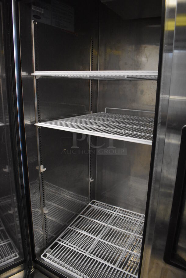 Norlake TF492SSS/0 Stainless Steel Commercial 2 Door Reach In Cooler w/ Poly Coated Racks on Commercial Casters. 115 Volts, 1 Phase. 54.5x30x82.5. Tested and Powers On But Does Not Get Cold - Image 3 of 5
