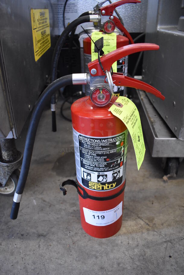 Ansul Sentry Fire Extinguisher. Buyer Must Pick Up - We Will Not Ship This Item.  4x4x17