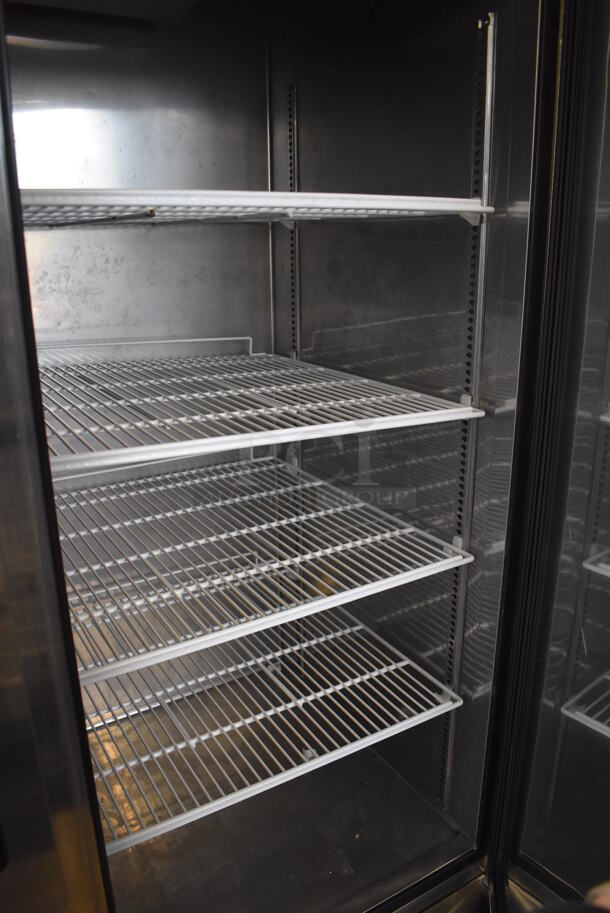 Norlake TF492SSS/0 Stainless Steel Commercial 2 Door Reach In Cooler w/ Poly Coated Racks on Commercial Casters. 115 Volts, 1 Phase. 54.5x30x82.5. Tested and Powers On But Does Not Get Cold - Image 4 of 5