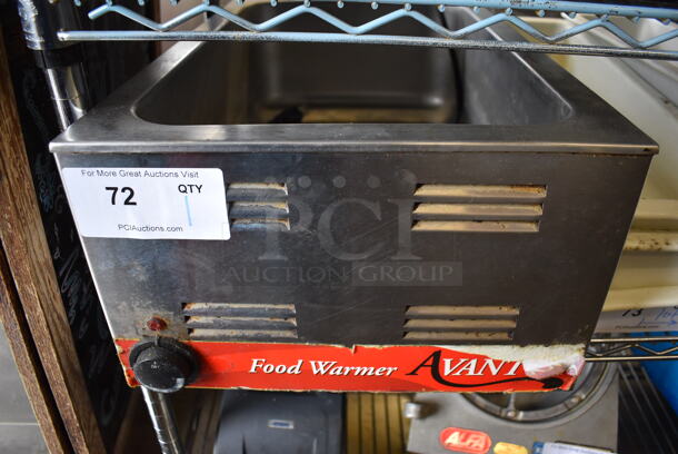 Avantco 7700 Stainless Steel Commercial Countertop Food Warmer. 120 Volts, 1 Phase. 15x23x9. Tested and Working!