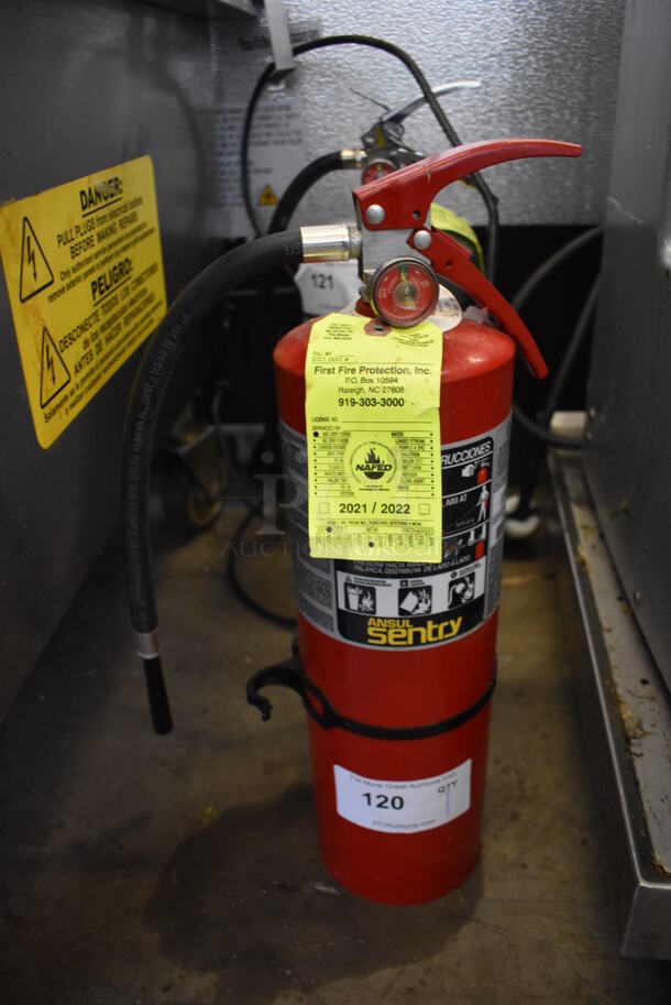 Ansul Sentry Fire Extinguisher. Buyer Must Pick Up - We Will Not Ship This Item. 6x6x22
