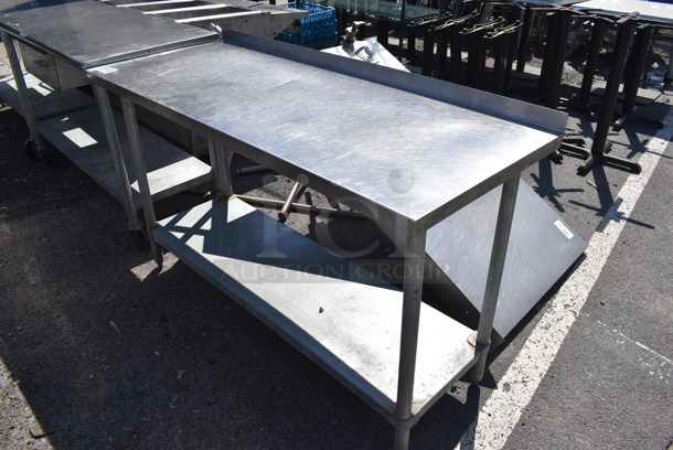 Stainless Steel Table w/ Metal Under Shelf. 60x24x36