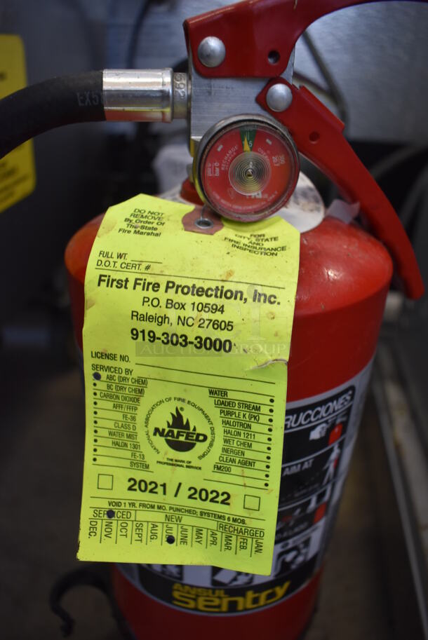 Ansul Sentry Fire Extinguisher. Buyer Must Pick Up - We Will Not Ship This Item. 6x6x22 - Image 3 of 3
