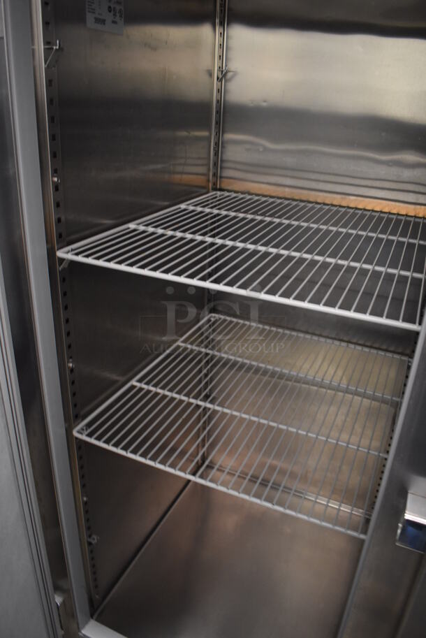 2013 Victory RS-2D-S7 Stainless Steel Commercial 2 Door Reach In Cooler w/ Poly Coated Racks. 115 Volts, 1 Phase. 52x33x83. Tested and Powers On But Does Not Get Cold - Image 5 of 6
