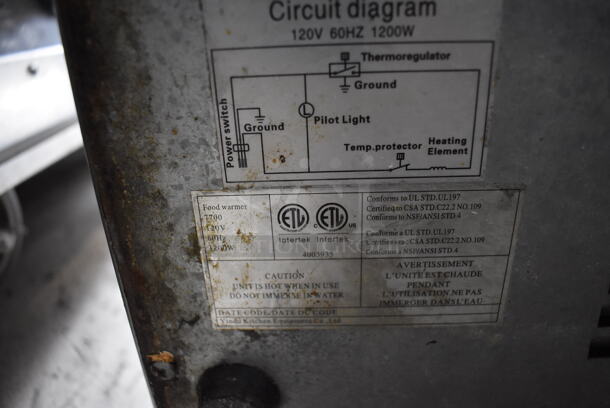 Avantco 7700 Stainless Steel Commercial Countertop Food Warmer. 120 Volts, 1 Phase. 15x23x9. Tested and Working! - Image 6 of 6