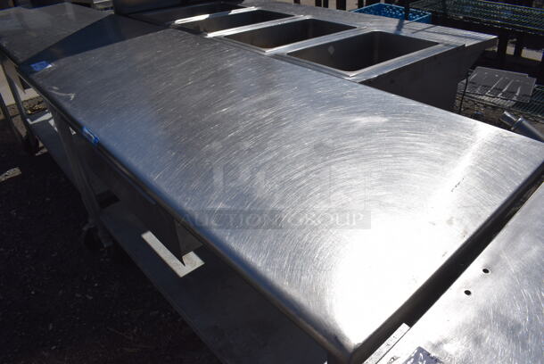 Stainless Steel Table w/ Drawer and Metal Under Shelf on Commercial Casters. 60x24x37 - Image 2 of 4