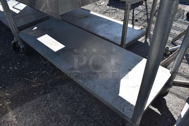 Stainless Steel Table w/ Drawer and Metal Under Shelf on Commercial Casters. 60x24x37 - Image 3 of 4