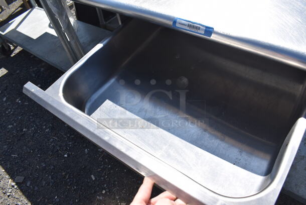 Stainless Steel Table w/ Drawer and Metal Under Shelf on Commercial Casters. 60x24x37 - Image 4 of 4