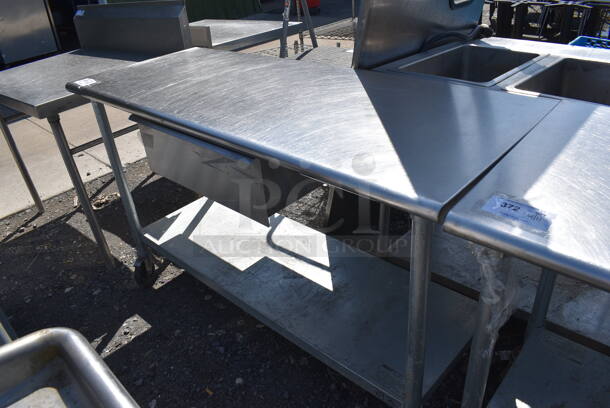 Stainless Steel Table w/ Drawer and Metal Under Shelf on Commercial Casters. 60x24x37 - Image 1 of 5
