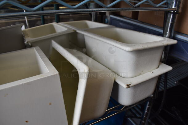 ALL ONE MONEY! Tier Lot of Various White Drop In Bins. Includes 6x21x4 - Image 4 of 4