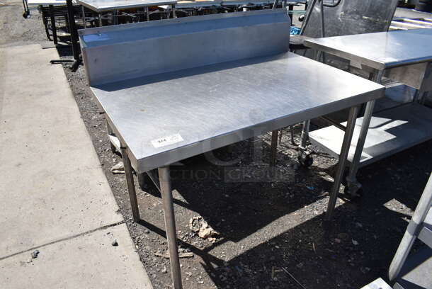 Stainless Steel Table w/ Back Splash. 48x30x43 - Image 1 of 3