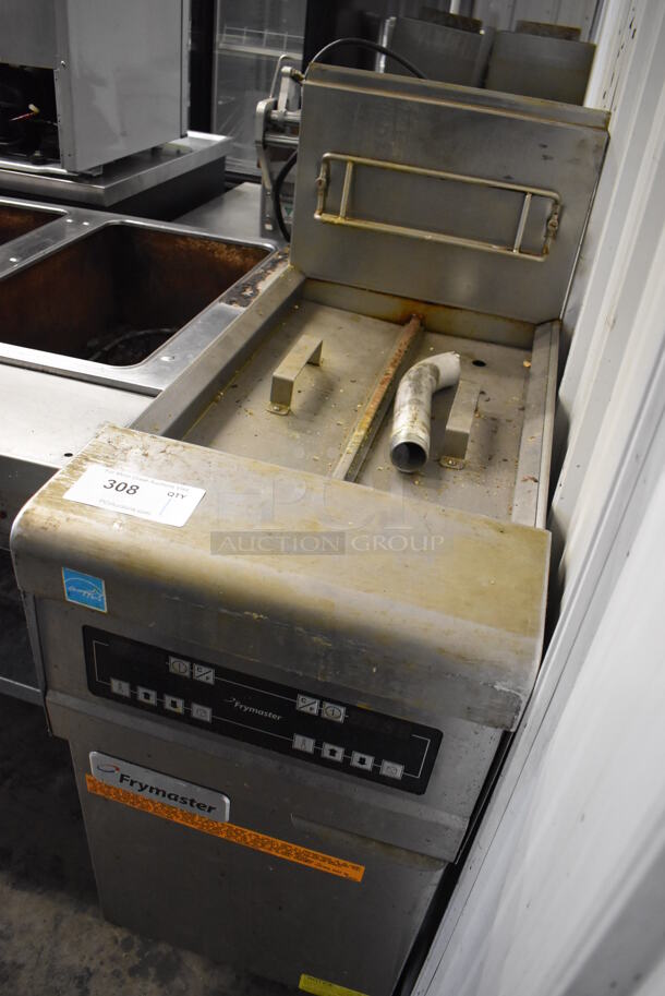 2017 Frymaster PH155-2SC Stainless Steel Commercial Floor Style Natural Gas Powered Deep Fat Fryer on Commercial Casters. 16x30x45 - Image 3 of 7
