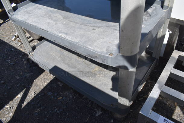 Gray Poly 3 Tier Cart on Commercial Casters. 40.5x18x35 - Image 3 of 4