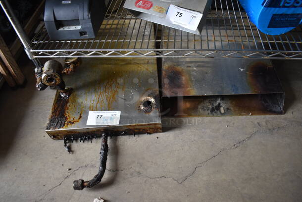 ALL ONE MONEY! Lot of 2 Metal Pieces to Pressure Fryer. 19x16x3, 14x24x8 - Image 1 of 4