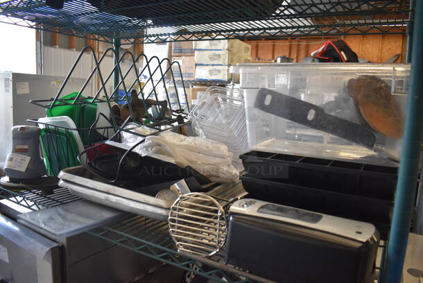 ALL ONE MONEY! Tier Lot of Various Items Including Cash Drawer Inserts, Soap Dispenser, Poly Bins and Lids - Image 7 of 7