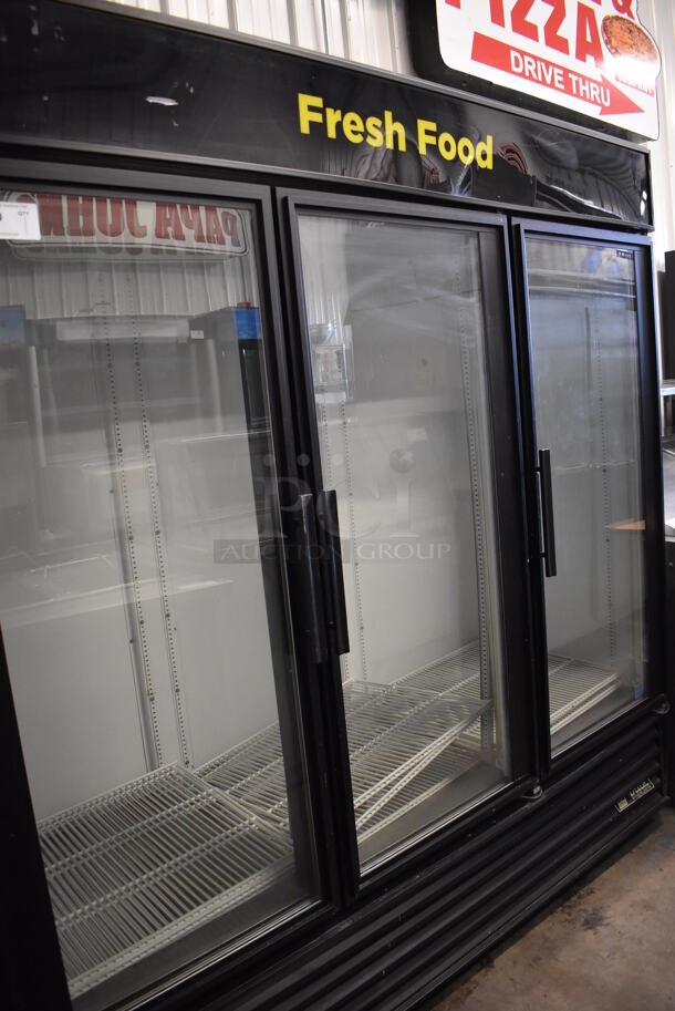 2013 True GDM-72 ENERGY STAR Metal Commercial 3 Door Reach In Cooler Merchandiser. 115/208-230 Volts, 1 Phase. 77x32x78