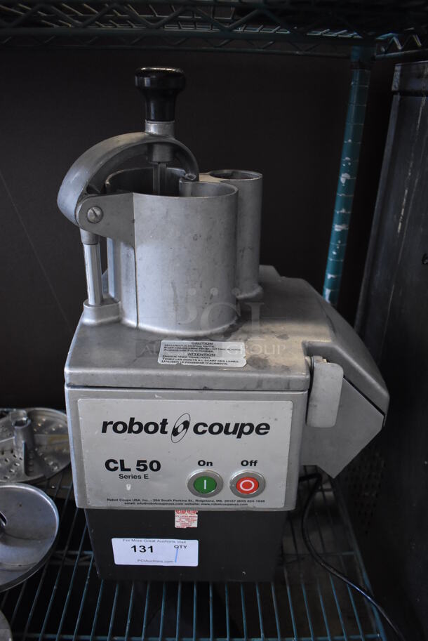 Robot Coupe CL 50 Series E Stainless Steel Commercial Countertop Food Processor w/ Shredding Blade. 120 Volts, 1 Phase. 15x12x24. Tested and Working!