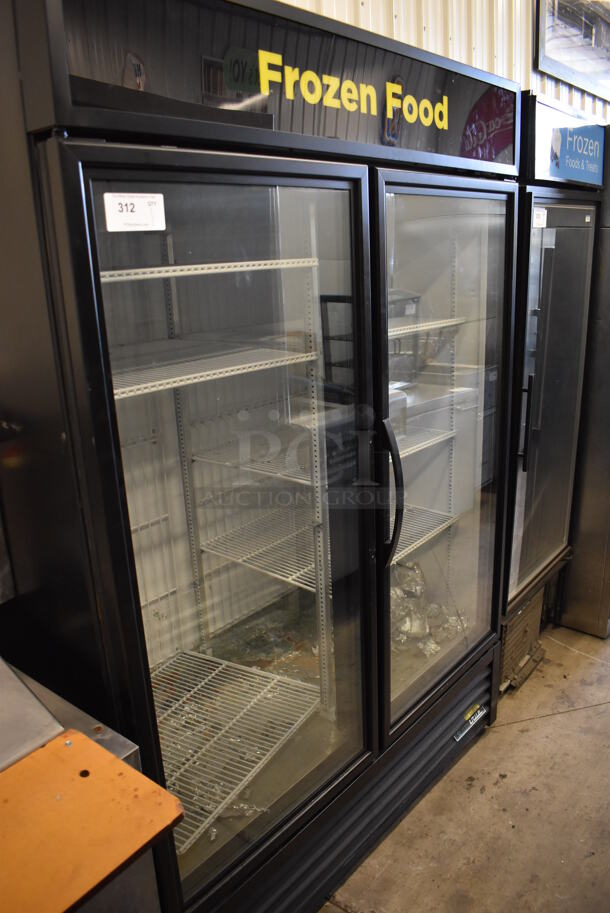 2021 True GDM-49F-HC Metal Commercial 2 Door Reach In Freezer Merchandiser. 115/208-230 Volts, 1 Phase. 54x31.5x78