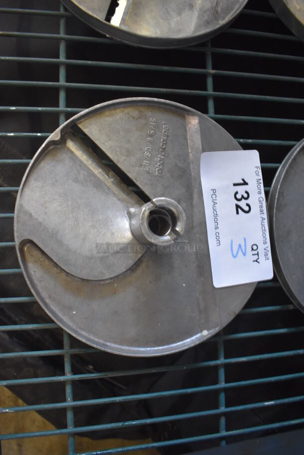 3 Robot Coupe Metal Food Processor Blades; Shredding and 2 Slicing. EM/SC 8 5/16, E/S 3 1/8" and RG3. 8x8x2. 3 Times Your Bid! - Image 2 of 7