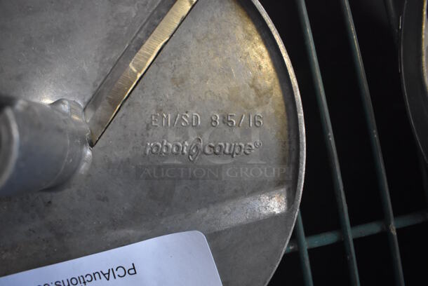 3 Robot Coupe Metal Food Processor Blades; Shredding and 2 Slicing. EM/SC 8 5/16, E/S 3 1/8" and RG3. 8x8x2. 3 Times Your Bid! - Image 3 of 7