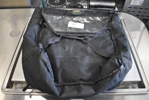 Black Insulated Food Carrying Bag. 24x27x6