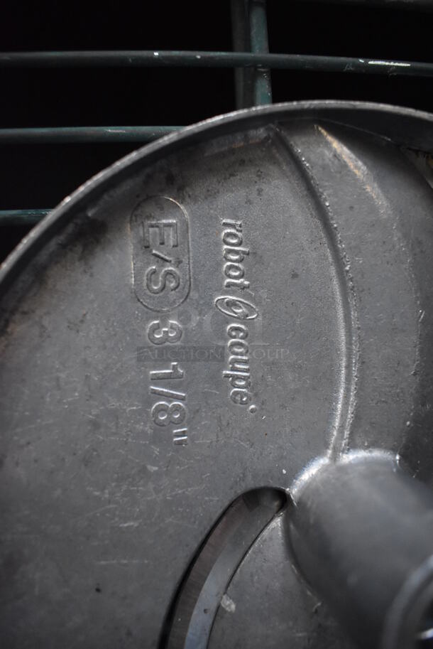 3 Robot Coupe Metal Food Processor Blades; Shredding and 2 Slicing. EM/SC 8 5/16, E/S 3 1/8" and RG3. 8x8x2. 3 Times Your Bid! - Image 5 of 7